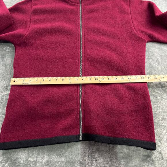 Lochaven of Scotland Sweater Men’s M 100% Lambswool Cabincore Thermal Burgundy - Picture 10 of 13